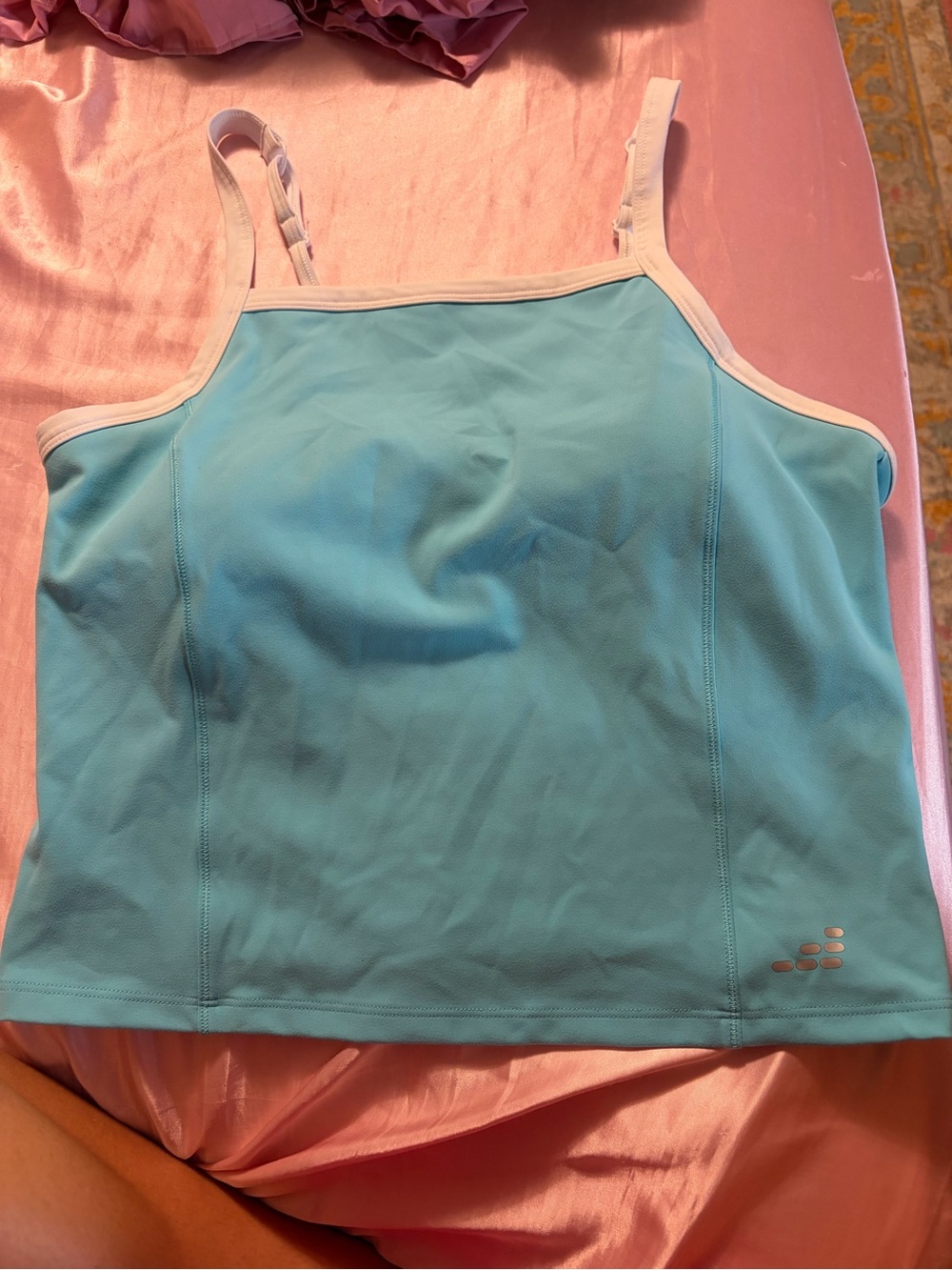 The Academy Brand Aqua Tankini Top with Cream Trim